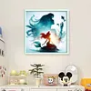 Silhouette-Princess Ariel-11CT Stamped Cross Stitch 40*40cm tapestrymarket