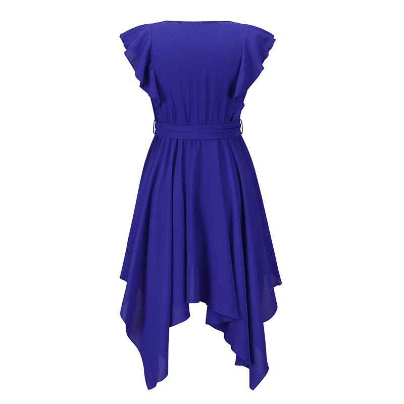 Elegant Slim Square Neck Ruffle Fashion Sexy Sleeveless Party Casual Dress