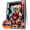 uk.everydayedeals (Limited Stock)Diamond Painting - Full Square - Heart Bear Letter W35x45cm