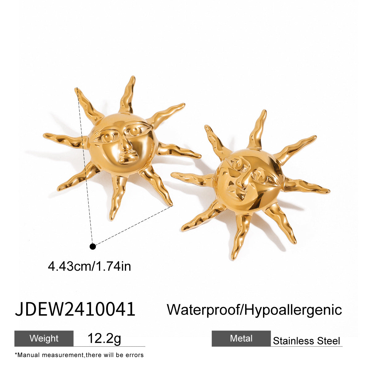 Jie Ding Stainless Steel Pearl Earrings Star Earrings Titanium Steel Earrings Earrings