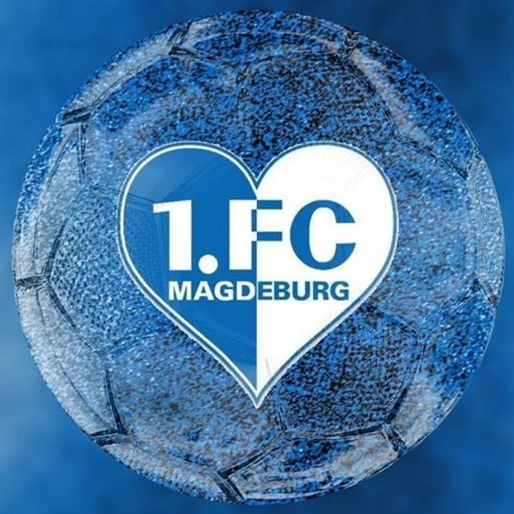 Magdeburg Football Club Logo 40*40CM(Canvas) Full Round Drill Diamond Painting gbfke