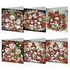 6PCS Diamond Painting Xmas Snowman Greeting Cards Congratulations Cards & Gifts