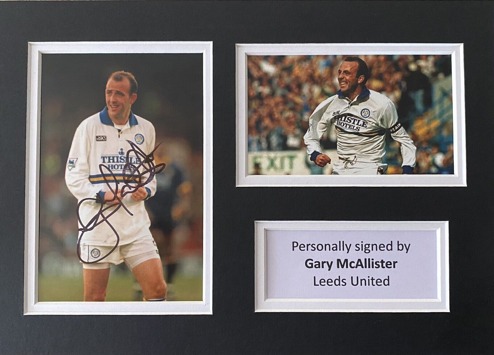 Gary McAllister Genuine Signed Leeds United Photo Poster painting In A4 Mount Display