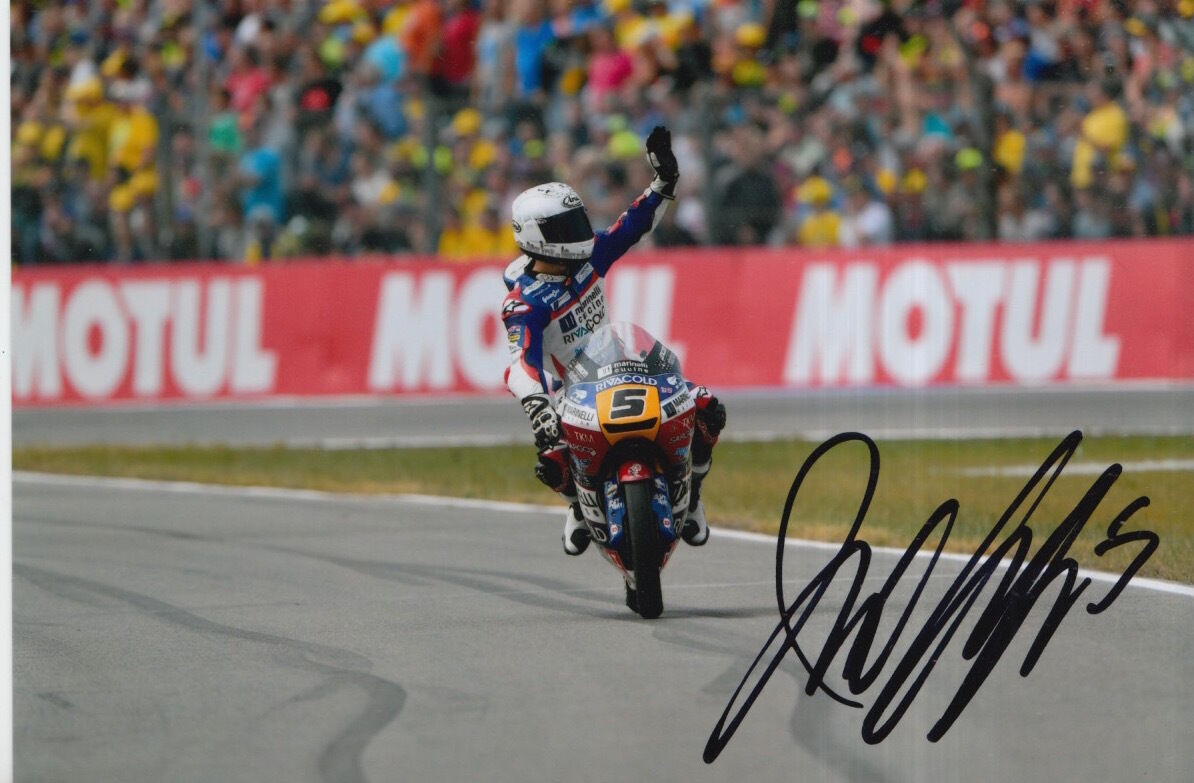 ROMANO FENATI HAND SIGNED RIVACOLD SNIPERS 2017 MOTOGP MOTO3 6X4 Photo Poster painting 1.