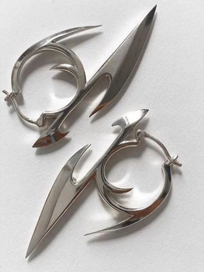 Brownm Gothic Dart Character Earrings