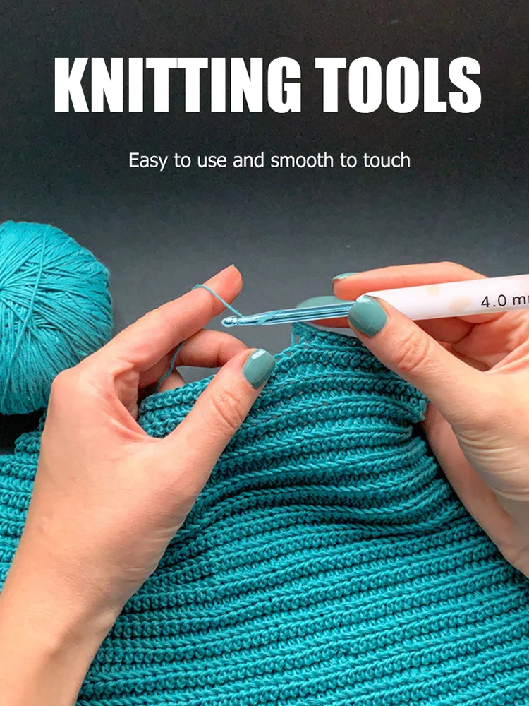 Knitting Tool Set 9Pcs Manual Knitting Crochet Hook Large Crochet Hooks  Smooth and Comfortable Extra Long Crochet Needles