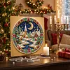 Christmas Eve Framed Pearl Painting Kit 25x25cm for Adults