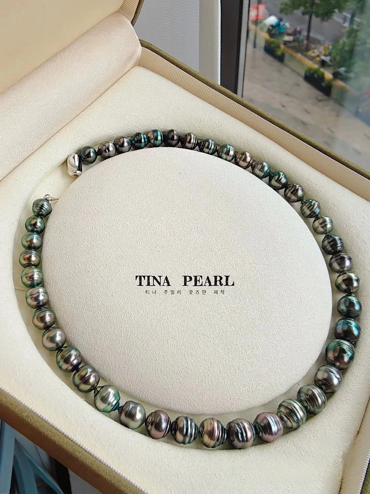 TINA Jewelry  Sea water Tahiti pearl thread necklace
