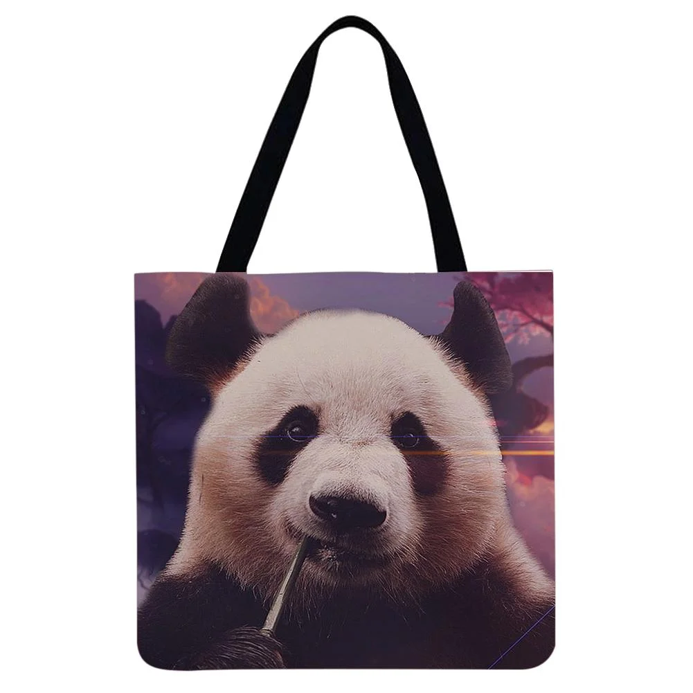 Linen Tote Bag -  Panda