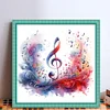 Watercolor Music Note-11CT Stamped Cross Stitch 40*40cm