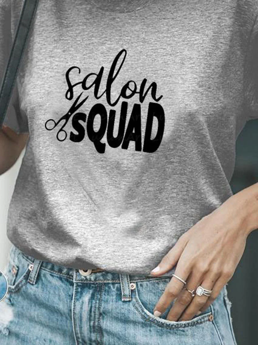 Salon Squad  O Neck T-shirt