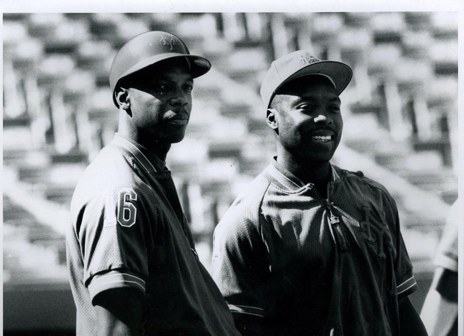 Dwight Gooden Vince Coleman 1991 Press Original Photo Poster painting by Bob Olen New York Mets