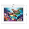 (US Only)Stamped Canvas Kit DIY Cross Stitch Print Sea Turtle 11CT Needlework 76x56cm