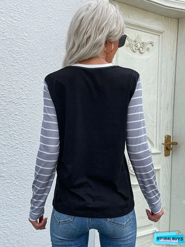 Round Neck Leopard Print T-shirt