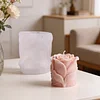 Rose Bud Candle Silicone Mould DIY Flower Aromatherapy Candle Mould Reusable Handmade Soap Silicone Moulds for Valentines Day Wedding Handicraft Souvenir (Valentine Day B)