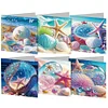 6PCS DIY Diamond Art Greeting Cards Ocean Seashell Congratulations Cards & Gifts