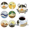 6Pcs Mountain Diamond Painting Coasters