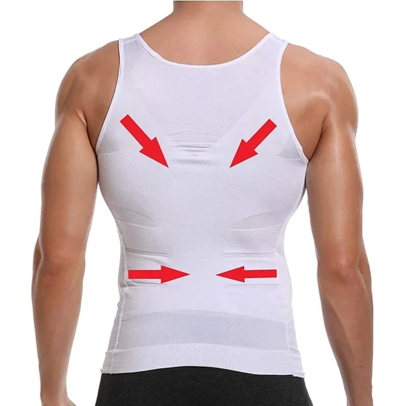 Seamless Elastic Belly Compression Tank Tops for Men