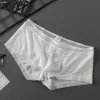Men's Ice Silk Solid Color Quick-Drying Boxer Briefs