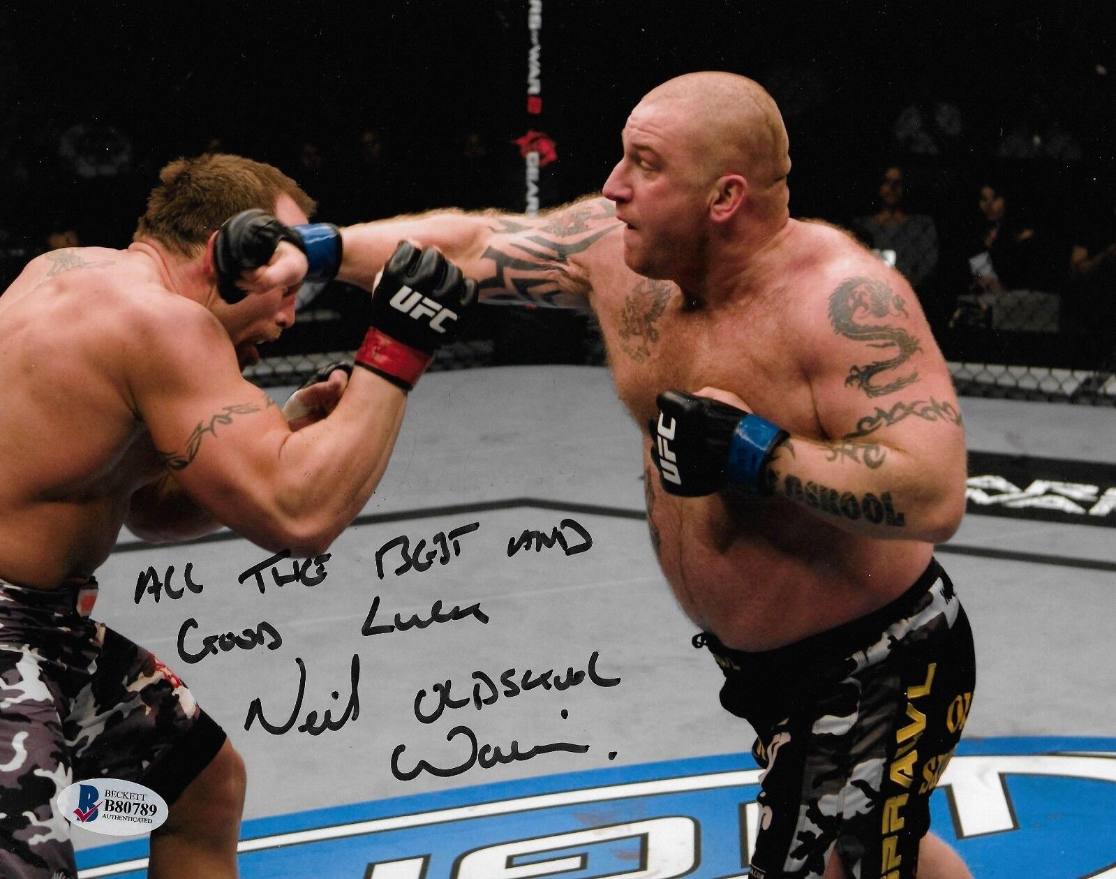 Neil Wain Signed 8x10 Photo Poster painting BAS Beckett COA UFC 89 vs S Carwin Picture Autograph