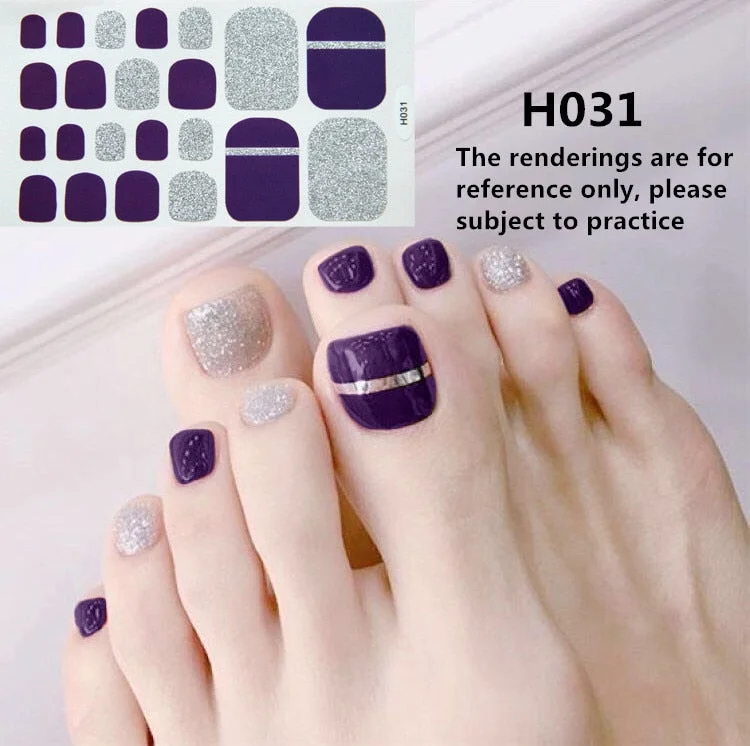 1sheet Flower Toenail Sticker Full Toe Nail Wraps Art Polish Stickers Self-adhesive False Nail Design Manicure for Women Girls