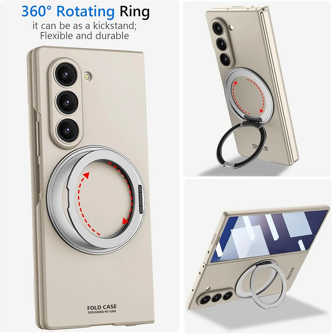 Compatible with Samsung ZFold7/6 mobile phone case 5/4 external 360 rotating bracket magnetic wireless charging ultra-thin protective cover