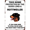Protected by the dog - Vintage Metal Signs(12*16Inch)