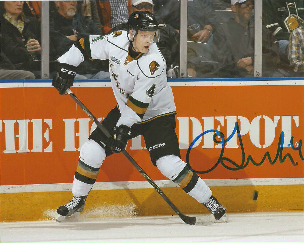 London Knights Olli Juolevi Signed Autographed 8x10 Photo Poster painting COA B