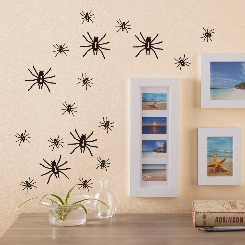 Halloween Funny Spider Wall Stickers 55×33cm
