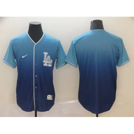 Men's Los Angeles Dodgers Blank Blue Fade Cooperstown Collection Legend Stitched MLB Jersey