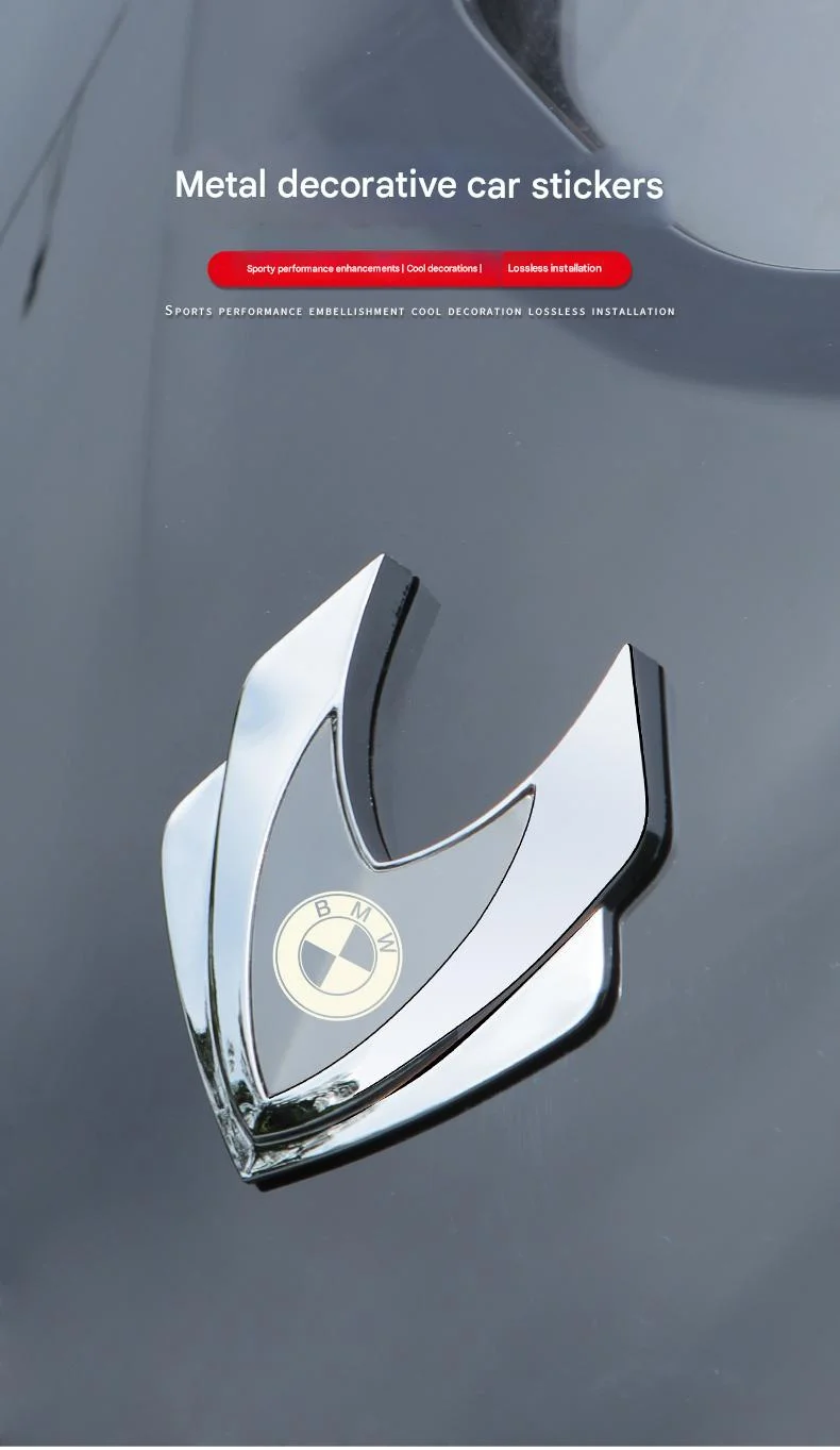 Automotive zinc alloy shield emblem(2PCS)