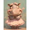 Diamond Painting -DIY Full Square Drill Hippo(35*45CM)
