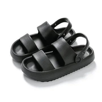  The Glossy Double Strap Thick Platform Sandals