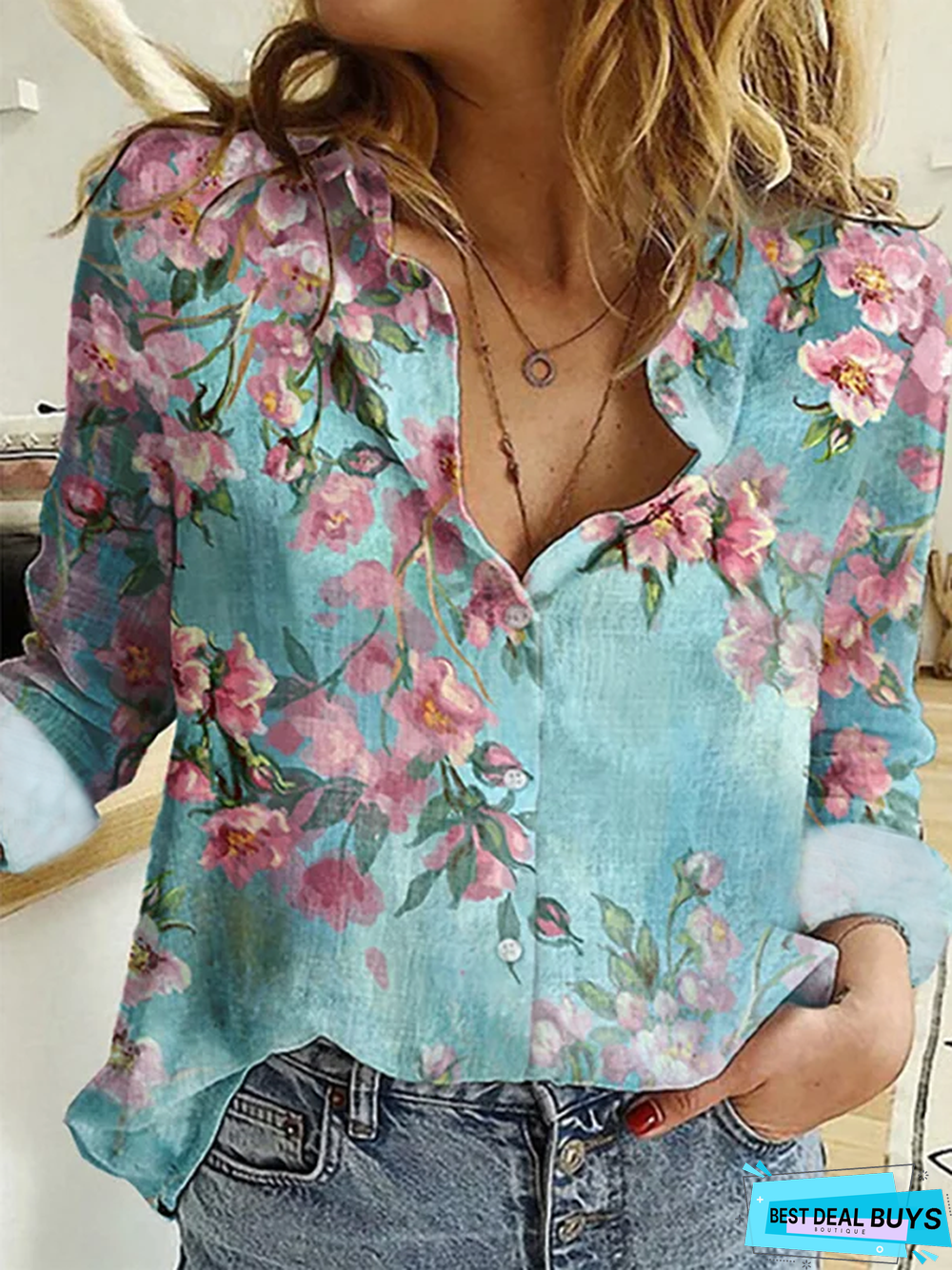 Long sleeve Casual Floral Blouse