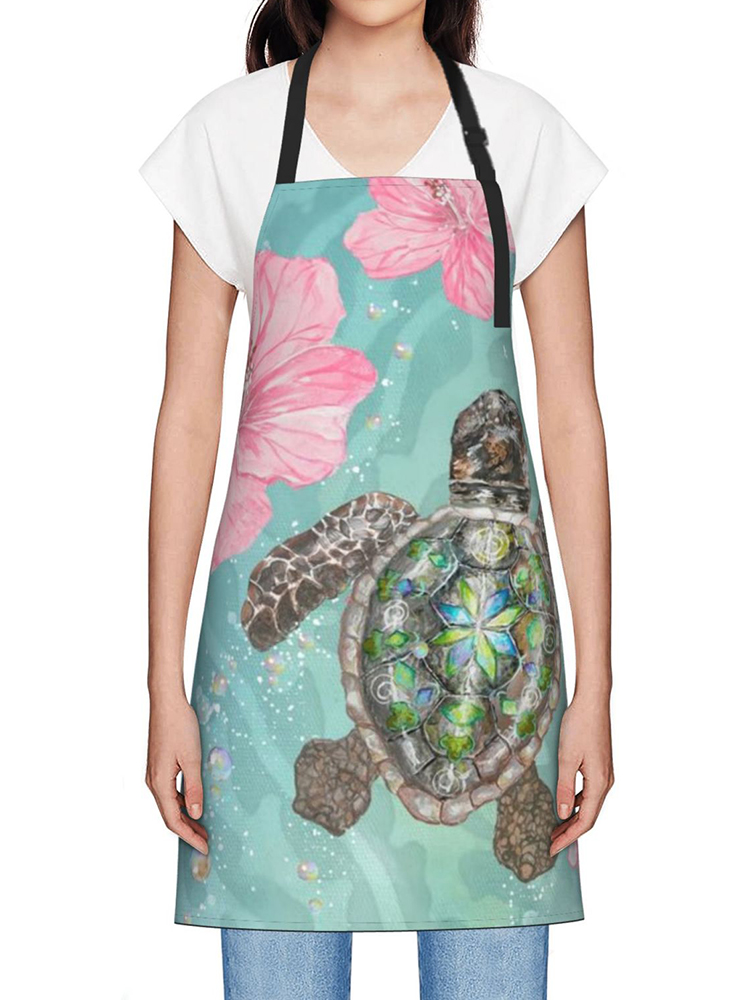 Comstylish Turtle Pattern Apron