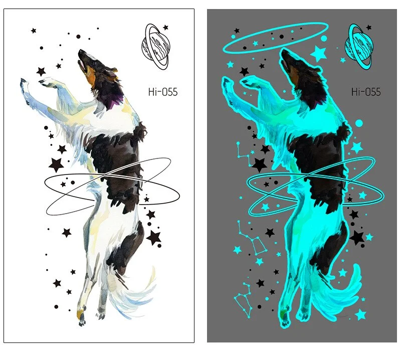 Sdrawing Tattoo Stickers Temporary Moon Star Diamond Planet Festival Carnival Party Glowing Cool Face Tatoo for Men Women