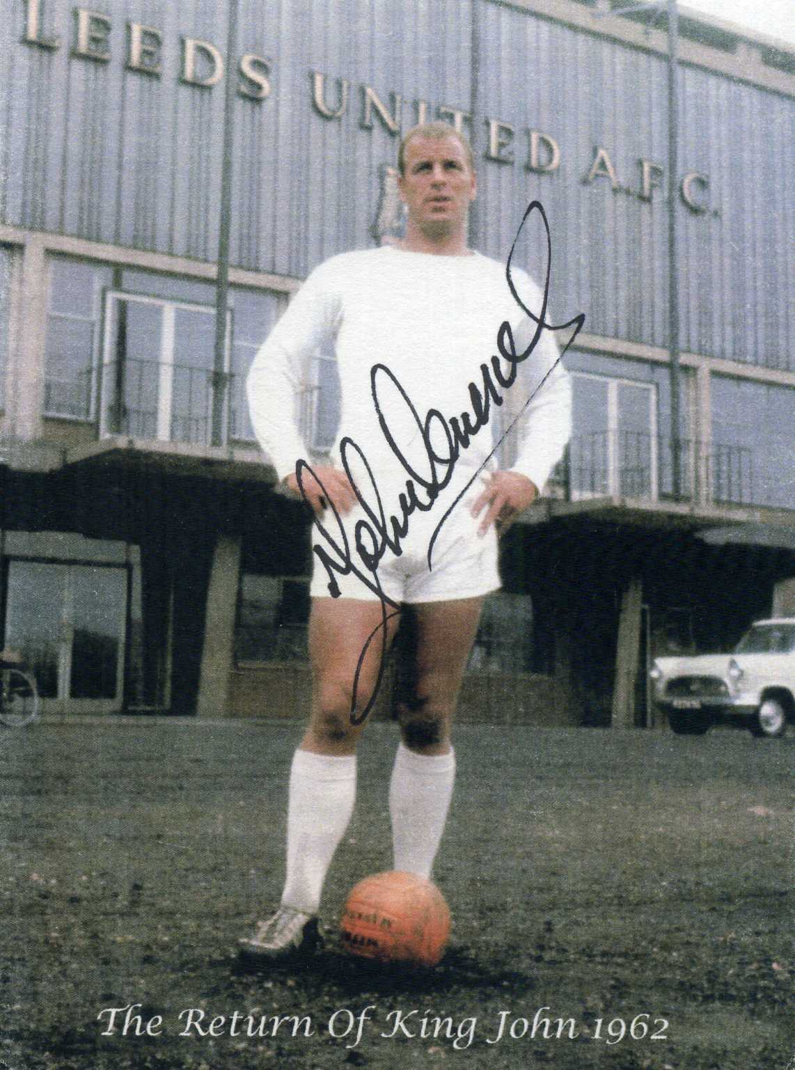 JOHN CHARLES Signed Photo Poster paintinggraph - Leeds United / Juventus / Roma & Wales Preprint