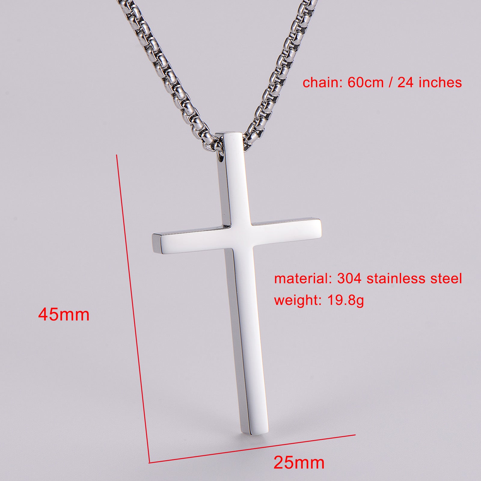 Expressive Cross Geometric 304 Stainless Steel Pendants