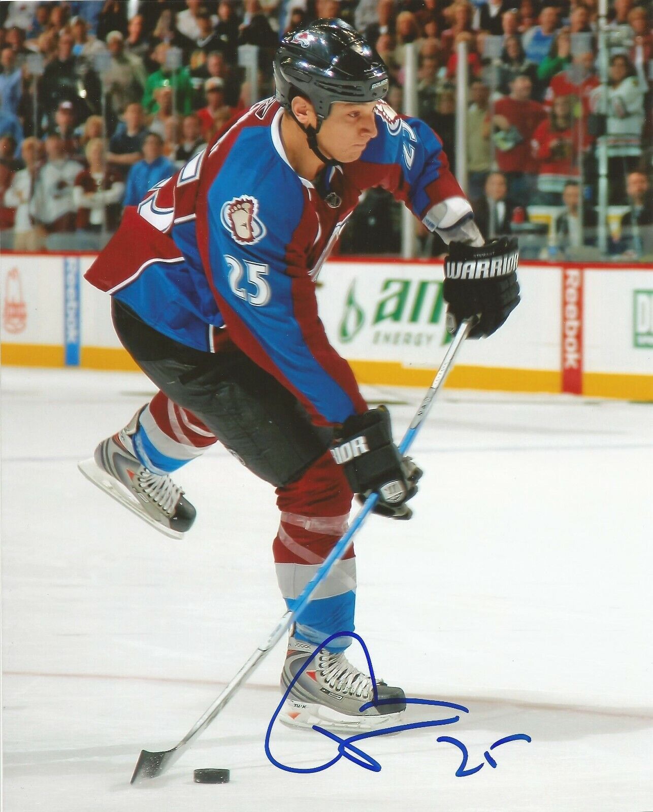 CHRIS STEWART SIGNED COLORADO AVALANCHE 8x10 Photo Poster painting #1 with w/COA