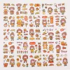 4 PACKS Lovely Cartoon Element Transparent Waterproof Stickers for Kids Children Scratchbook Diary DIY Decoration