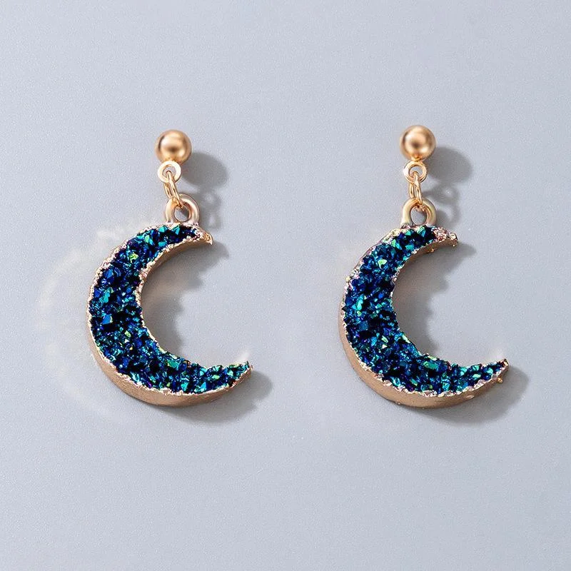 Women plus size clothing Simple Moon Earrings Wholesale Cheap Jewelry-Nordswear