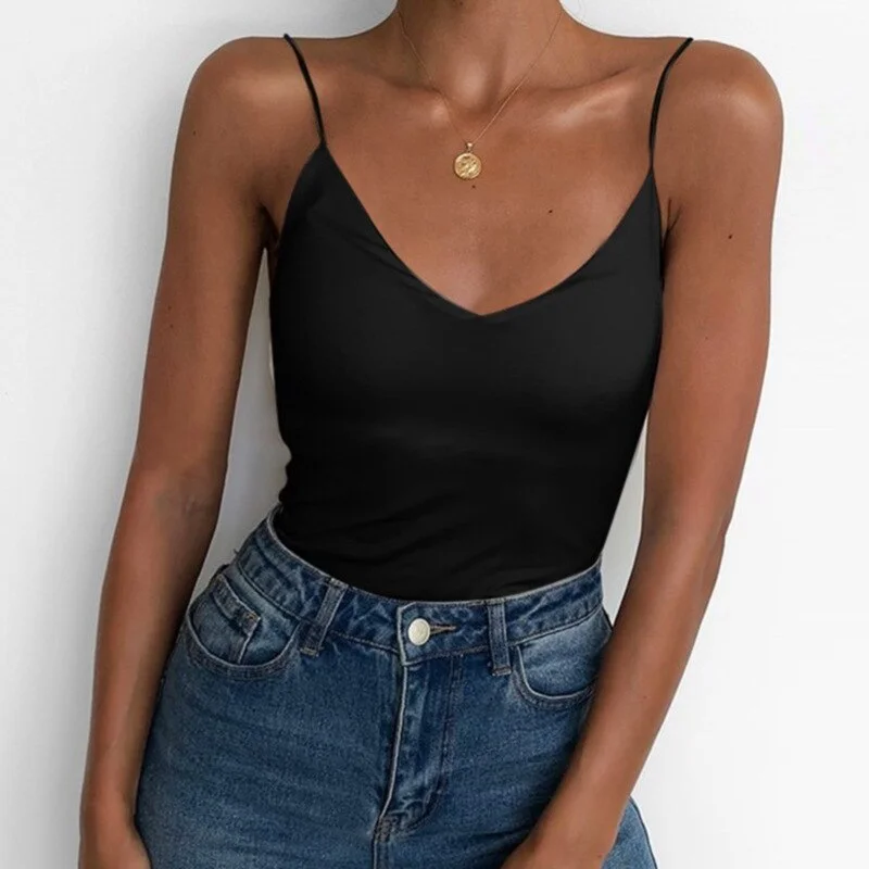 Tank Top Wrap Deep V Neck Halter Crop Tops Women Off The Shoulder Backless Camisole Female Sleeveless Cropped Vest