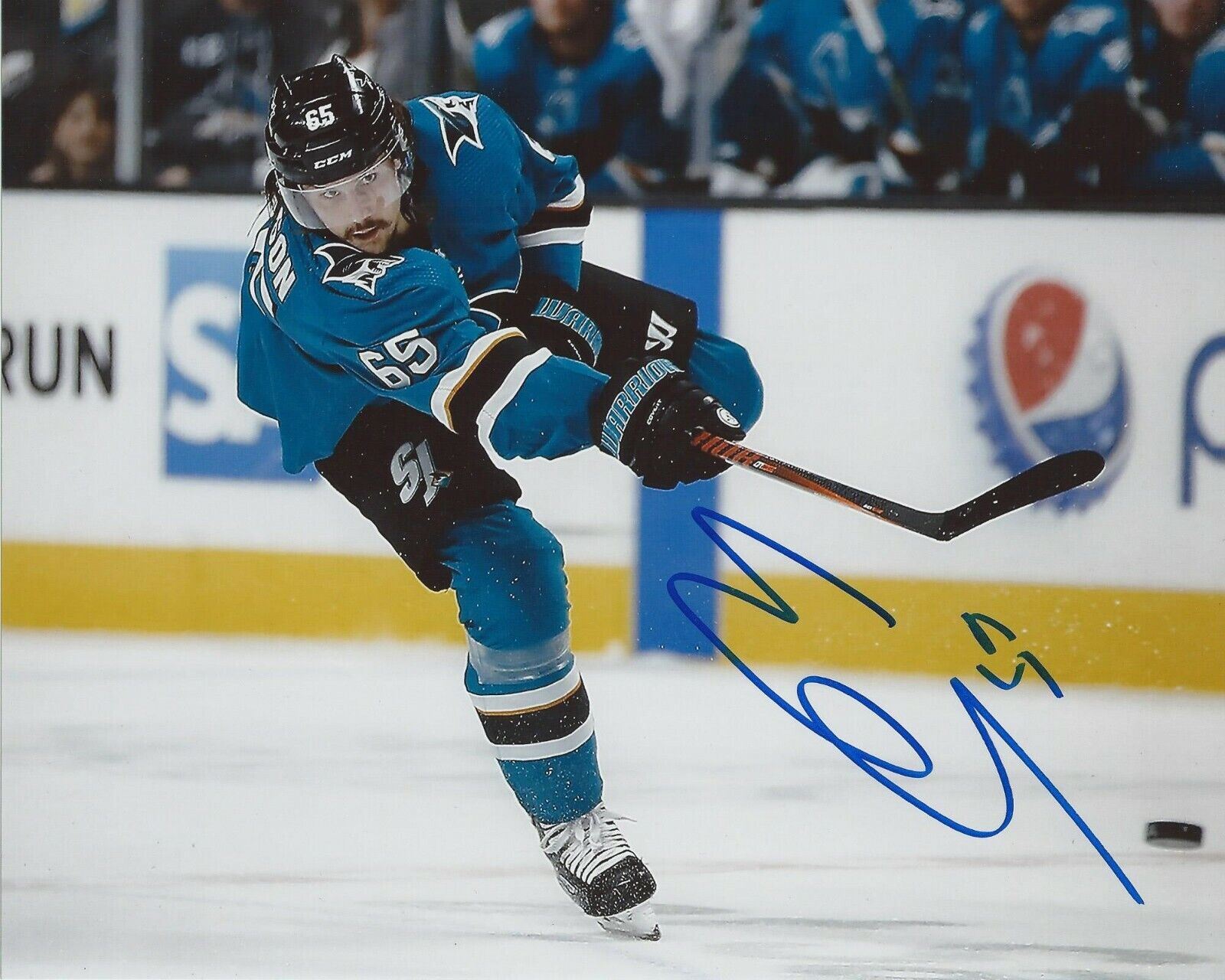 Erik Karlsson Signed 8x10 Photo Poster painting San Jose Sharks Autographed COA