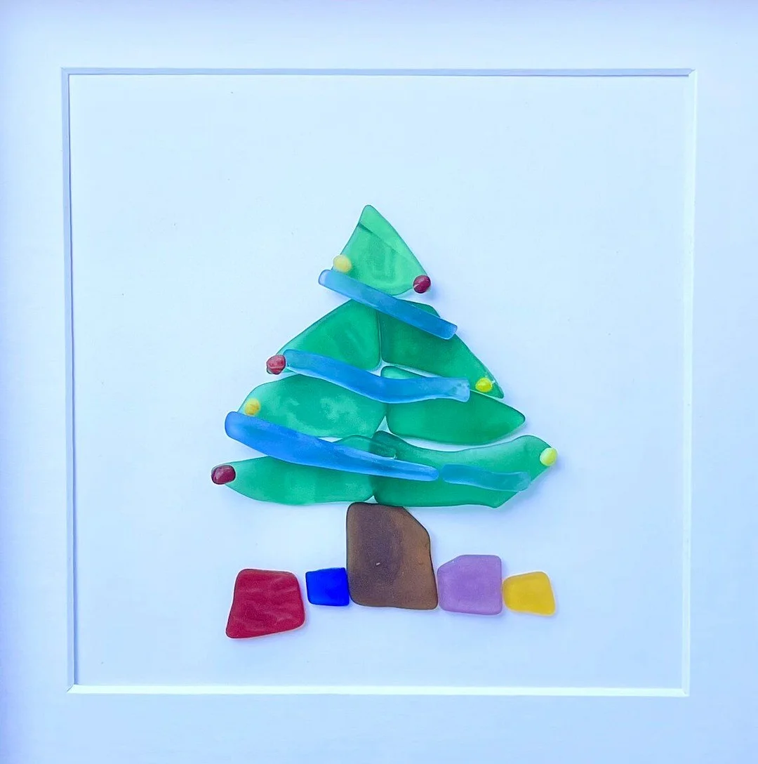 ❤️🎄Christmas Tree Scottish Sea Glass Mosaic Art