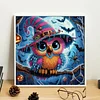 Diamond Painting - Partial Special Shaped Drill - Halloween Owl(Canvas|30*30cm)