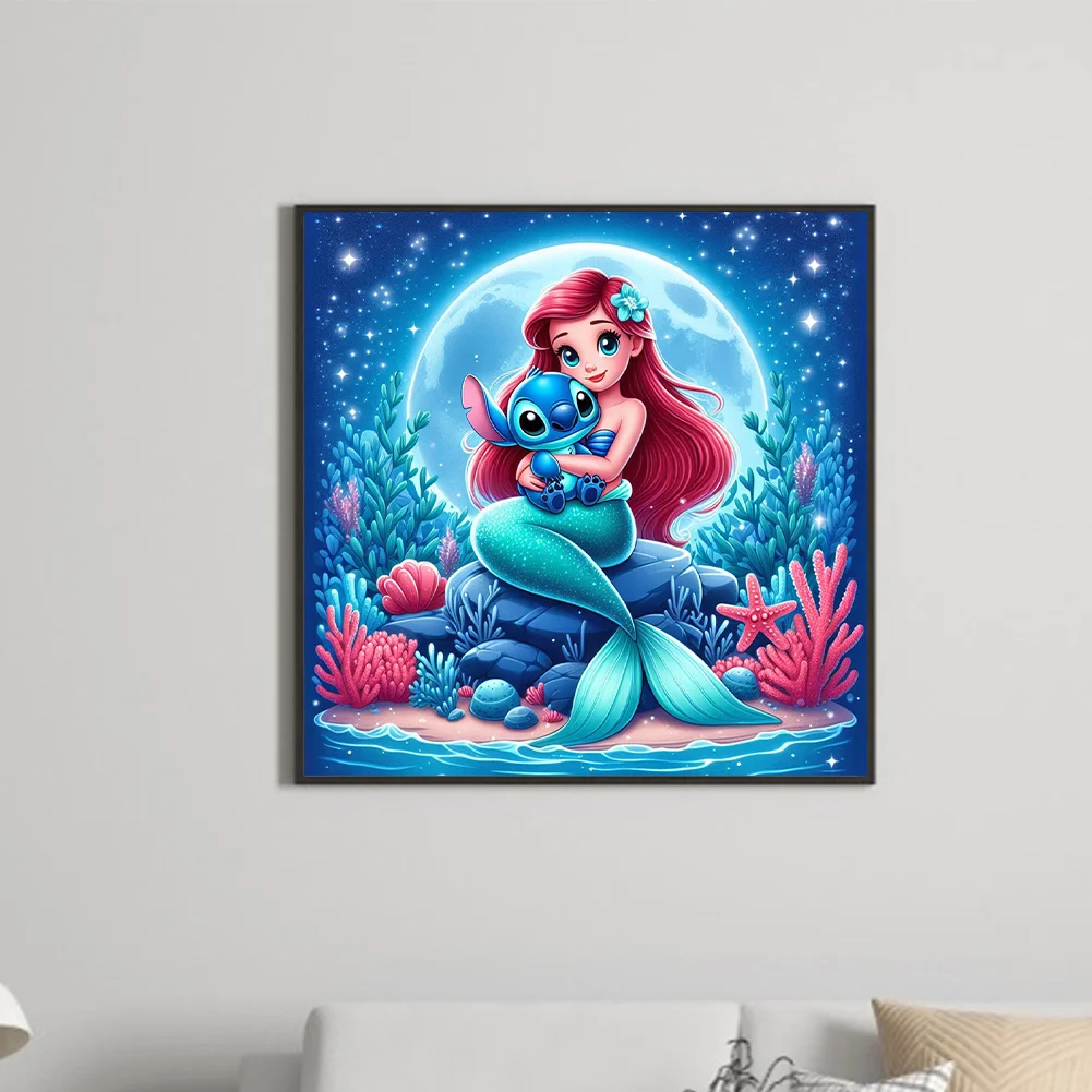 Diamond Painting - Full Round Drill - Princess Ariel Stitch(Canvas|40*40cm)