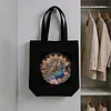 Premium DIY Peacock Canvas Tote Bag Embroidery Kit with Hoop Frame 32x37cm