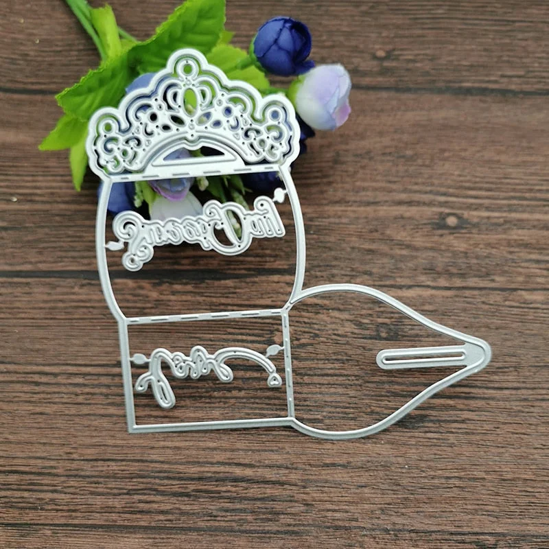 Wedding crown gift box purse Metal Cutting Dies for DIY Scrapbooking Album Paper Cards Decorative Crafts Embossing Die Cuts
