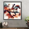 Diamond Painting-DIY Round Part AB Drill Horse Silhouette(45*45CM)