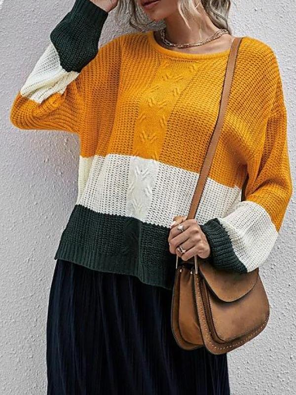 Colorblock Chunky Sweater